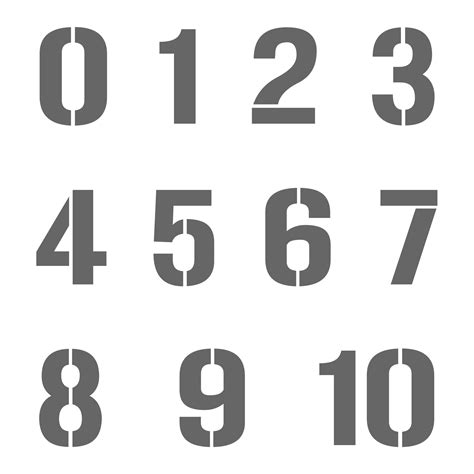 Numbers Stencil Printable